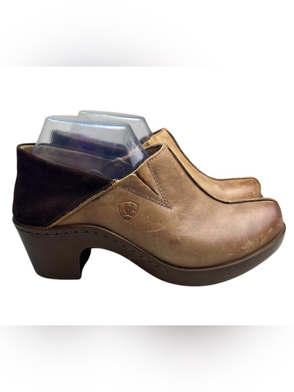 Ariat Suede Leather Ankle Boots Clogs Size 9B